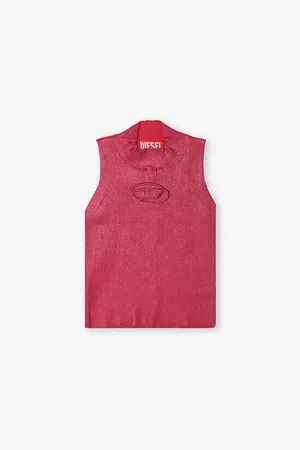 Diesel Oval Logo Ribbed Cotton-Blend Knit Top 8-16 Years