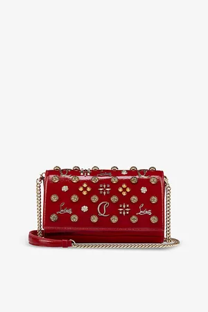 Christian Louboutin Womens Paloma Detachable-Strap Leather Clutch Bag