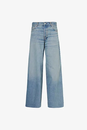 haikure Womens Bethany Wide-Leg Denim Jeans