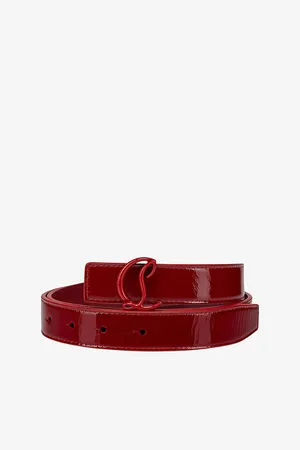 Christian Louboutin Womens Loubi54 Reversible Patent-Leather Belt