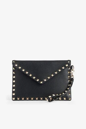 VALENTINO GARAVANI Womens Rockstud Grained- Leather Pouch