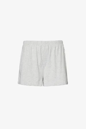 Adanola Womens Brand-Tab Relaxed Modal Boxer Shorts
