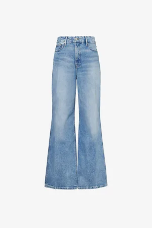 GOOD AMERICAN Womens Good Skate Five-Pockets Straight-Leg High-Rise Denim Jeans