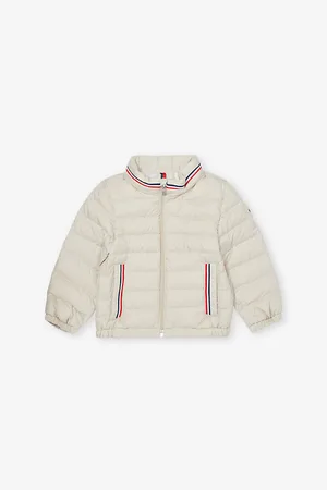 Moncler Jerry Tricolour-Stripe Shell-Down Puffer Jacket 9-36 Months