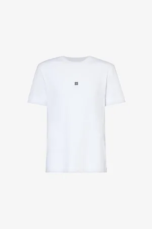 Givenchy Mens 4g Logo-Embroidered Cotton-Jersey T-Shirt