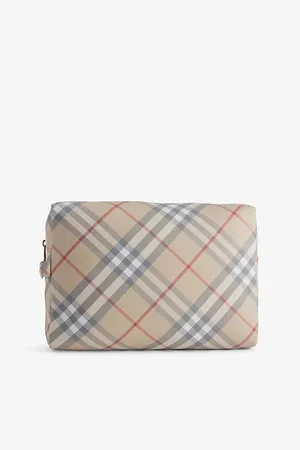 Burberry Check-Pattern Woven Baby Changing Pouch