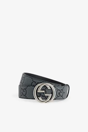 Gucci Mens Piuma G Logo-Buckle Leather Belt