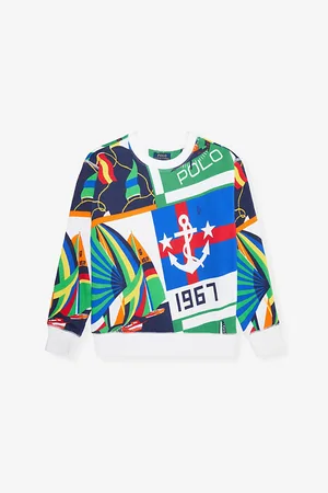 Ralph Lauren Regular-Fit Graphic-Pattern Cotton-Blend Sweatshirt 4-7 Years