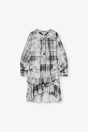 Reiss Alodie Floral-Check Woven Dress 4-9 Years