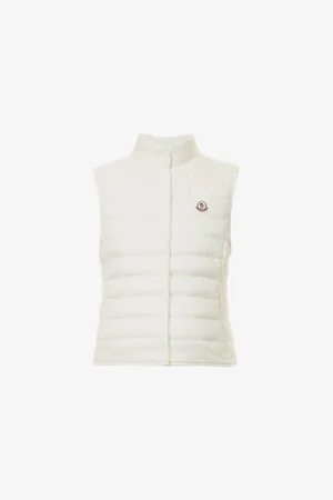Moncler Womens Liane Two-Zip-Pockets Slim-Fit Shell-Down Vest