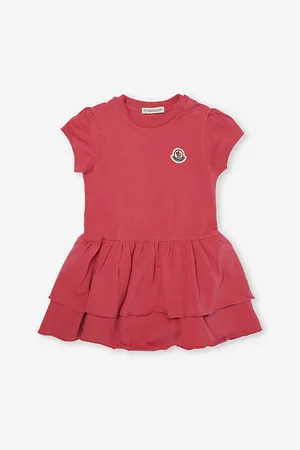 Moncler Logo-Patch Short-Sleeve Cotton-Jersey Dress 6 Months-3 Years