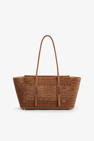 Alaïa Womens Neo Mina 32 Suede Tote Bag