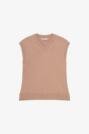 LK Bennett Womens Nila V-Neck Wool-Blend Vest