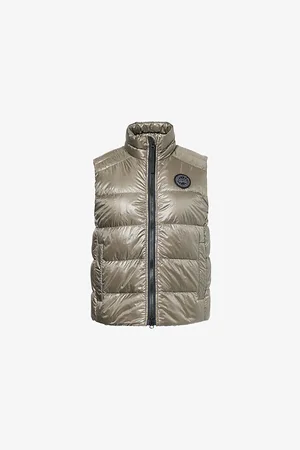 Canada Goose Womens Cypress Logo-Patch Padded Shell-Down Vest