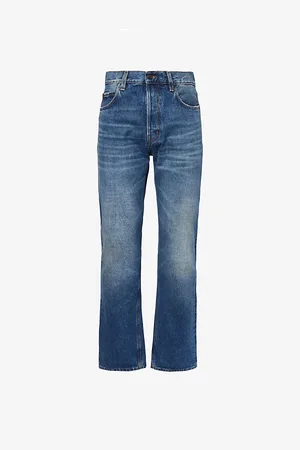 haikure Mens Blake Mid-Wash Straight-Leg Denim Jeans
