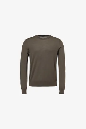 Tom Ford Mens Long-Sleeve Crew Neck Wool Knitted Jumper