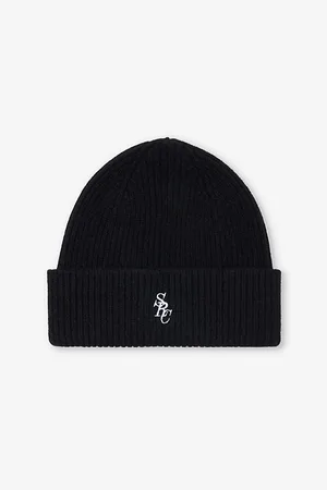 Sporty & Rich Womens Src Ribbed Wool Knitted Beanie