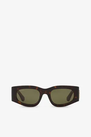 Gucci Womens Gg1664S Square-Shape Acetate Sunglasses
