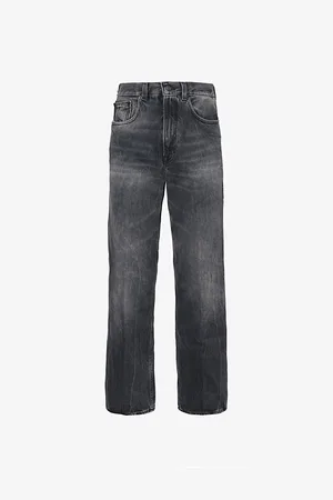 haikure Mens Winona Faded-Wash Straight-Leg Denim Jeans
