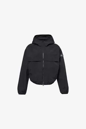Canada Goose Womens Sinclair Logo-Patch Cropped Shell Jacket