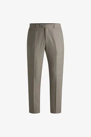 HUGO BOSS Mens Straight-Leg Regular-Fit Stretch-Woven Trousers