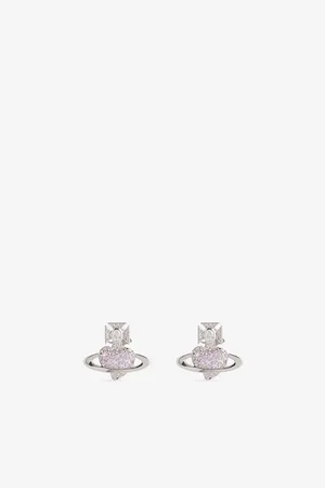 Vivienne Westwood Womens Agnatha Brass and Cubic Zirconia Earrings