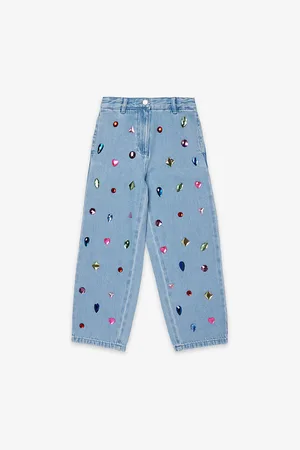 Stella McCartney Jewel-Embellished Straight-Leg Denim Jeans 4-14 Years