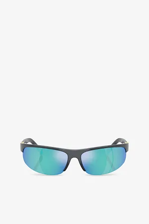 Miu Miu Womens Mu A02S Oval-Frame Injected Sunglasses