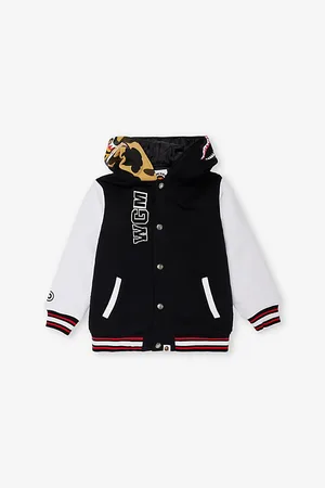 A Bathing Ape Milo Shark-Print Hooded Cotton Jacket 2-9 Years