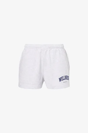 Sporty & Rich Womens Wellness Ivy Disco Cotton-Jersey Shorts