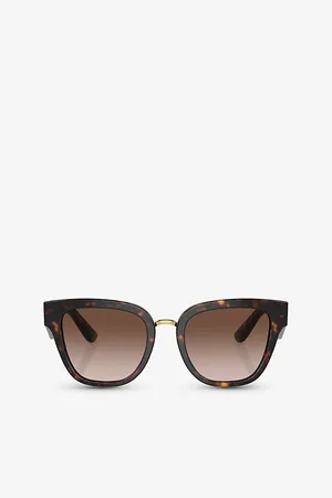 Dolce & Gabbana Womens Dg4437 Square-Frame Tortoiseshell Acetate Sunglasses