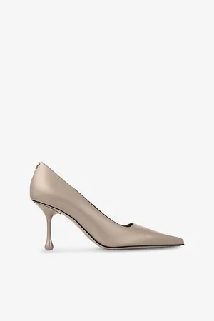 Jimmy Choo Womens Ixia 80 Stiletto-Heel Leather Courts