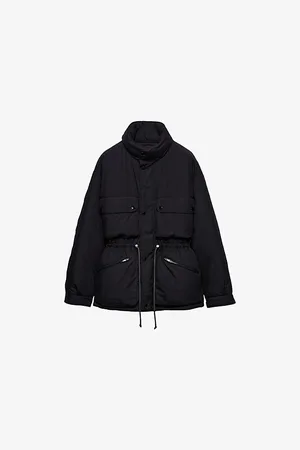 Prada Mens Funnel-Neck Drawstring-Waist Regular-Fit Shell Jacket
