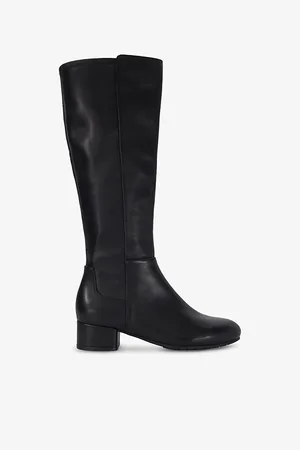 Dune Womens Tayla Knee-High Heeled Leather Boots