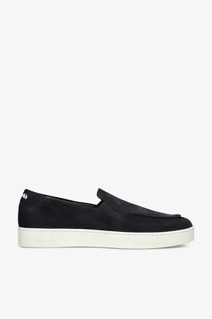 Church Mens Longton Brand-Print Suede Boat Shoes