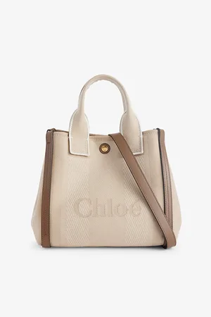 Chloé Womens Carry Small Canvas Tote Bag