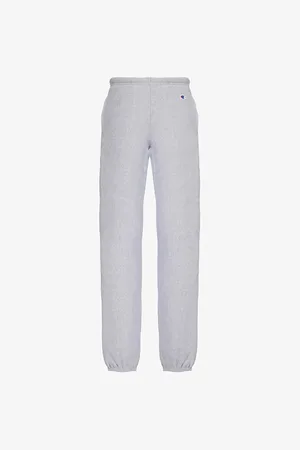 Champion Womens Elasticated-Cuffs Straight-Leg Mid-Rise Cotton-Blend Jogging Bottoms