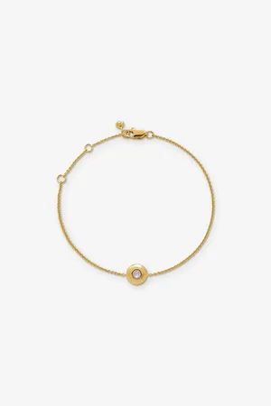 Monica Vinader Womens June Birthstone 18ct Gold Vermeil-Plated Sterling Silver and Moonstone Bracelet