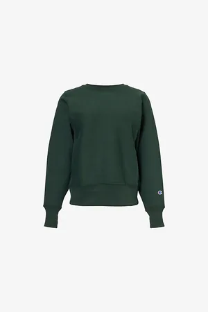 Champion Womens Round-Neck Relaxed-Fit Cotton-Blend Sweatshirt