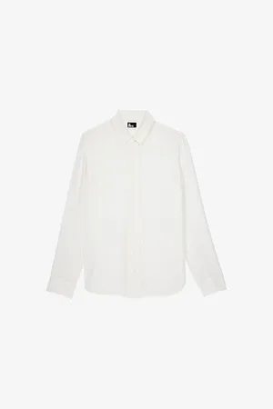 The Kooples Womens Long-Sleeve Silk Shirt