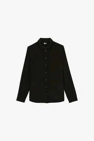 The Kooples Womens Long-Sleeve Silk Shirt