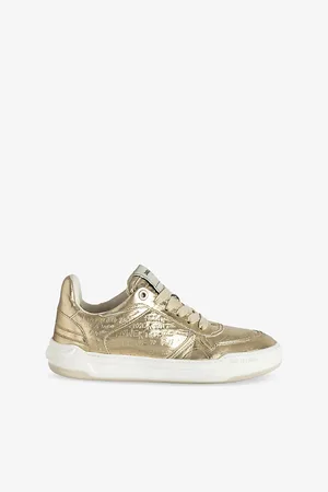 Zadig & Voltaire Womens Wings Metallic-Leather Low-Top Trainers