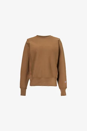 Champion Womens Round-Neck Relaxed-Fit Cotton-Blend Sweatshirt