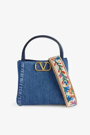 VALENTINO GARAVANI Womens Altime Vlogo Medium Denim Tote Bag