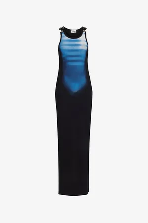 Jean Paul Gaultier Womens Le Male Ribbed Stretch-Cotton Maxi Dress