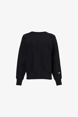 Champion Womens Round-Neck Relaxed-Fit Cotton-Blend Sweatshirt