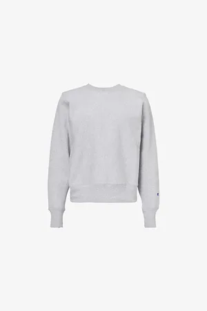 Champion Womens Round-Neck Relaxed-Fit Cotton-Blend Sweatshirt
