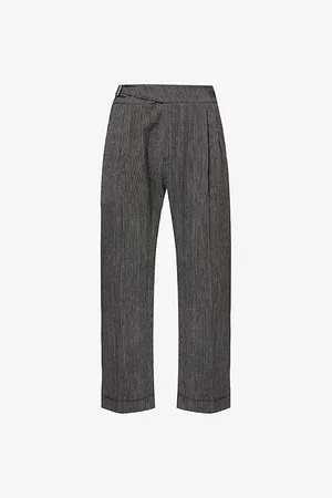 CRAIG GREEN Mens Pleated Straight-Leg Relaxed-Fit Cotton-Blend Trousers