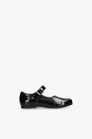 Papouelli Millie Buckle-Strap Patent-Leather Mary-Jane Shoes