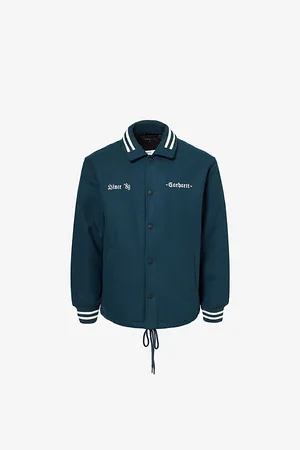 Carhartt Mens Brand-Embroidery Regular-Fit Woven Jacket